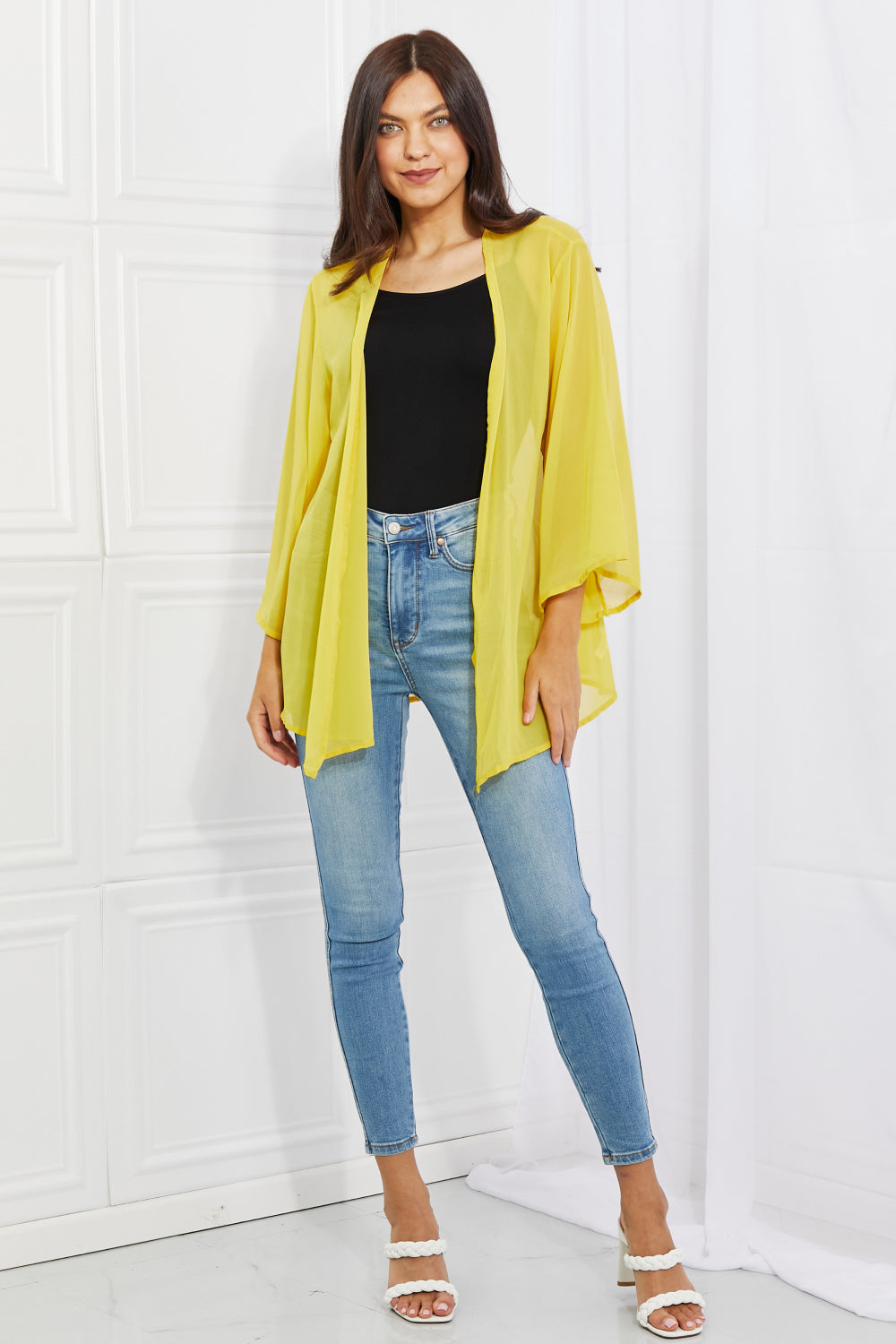 Yellow kimono clearance cardigan